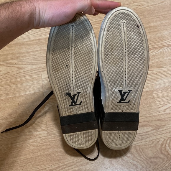 Two tone brown/dark brown LV boots - Picture 3 of 5